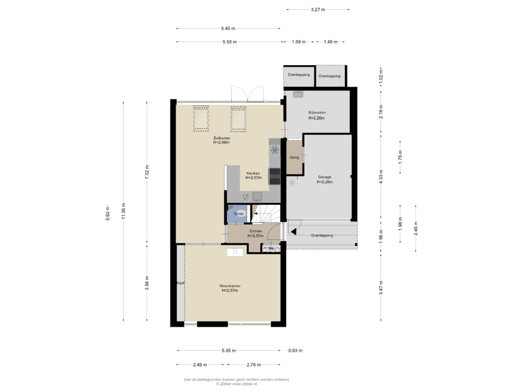 View floorplan of Begane Grond of Kloetschup 11