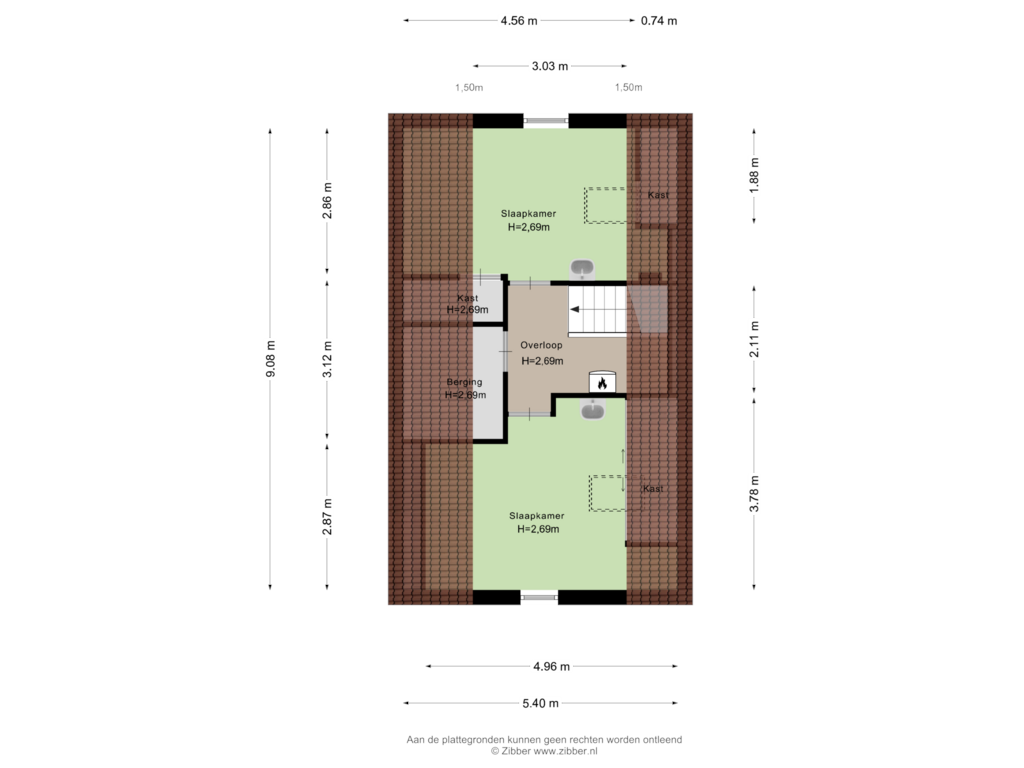 View floorplan of Tweede Verdieping of Kloetschup 11