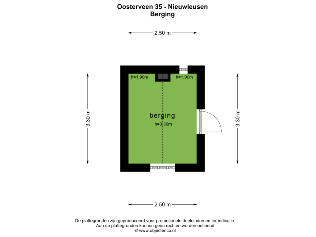 Bekijk plattegrond van Berging van Oosterveen 35