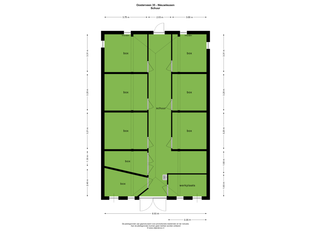 Bekijk plattegrond van Schuur van Oosterveen 35