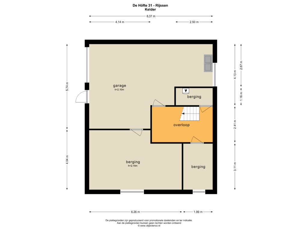 Bekijk plattegrond van Kelder van De Höfte 31