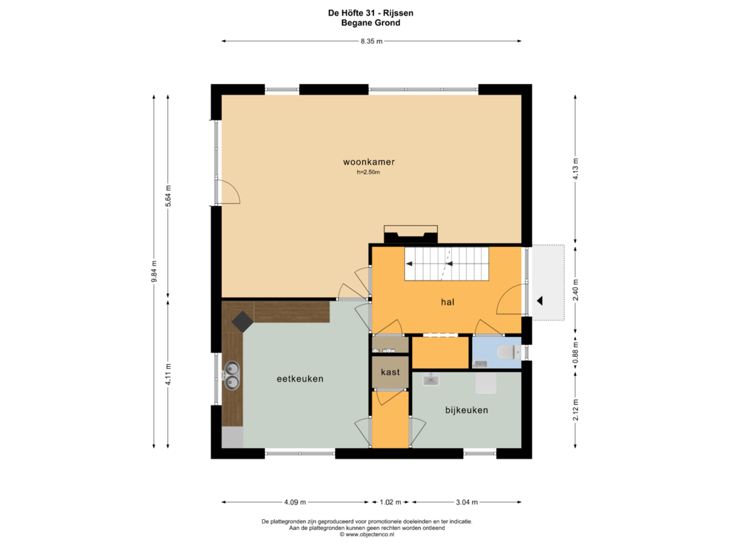 Bekijk plattegrond van Begane Grond van De Höfte 31