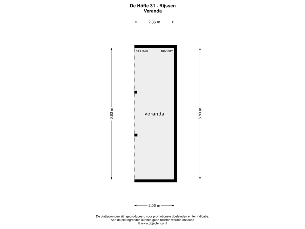 Bekijk plattegrond van Veranda van De Höfte 31