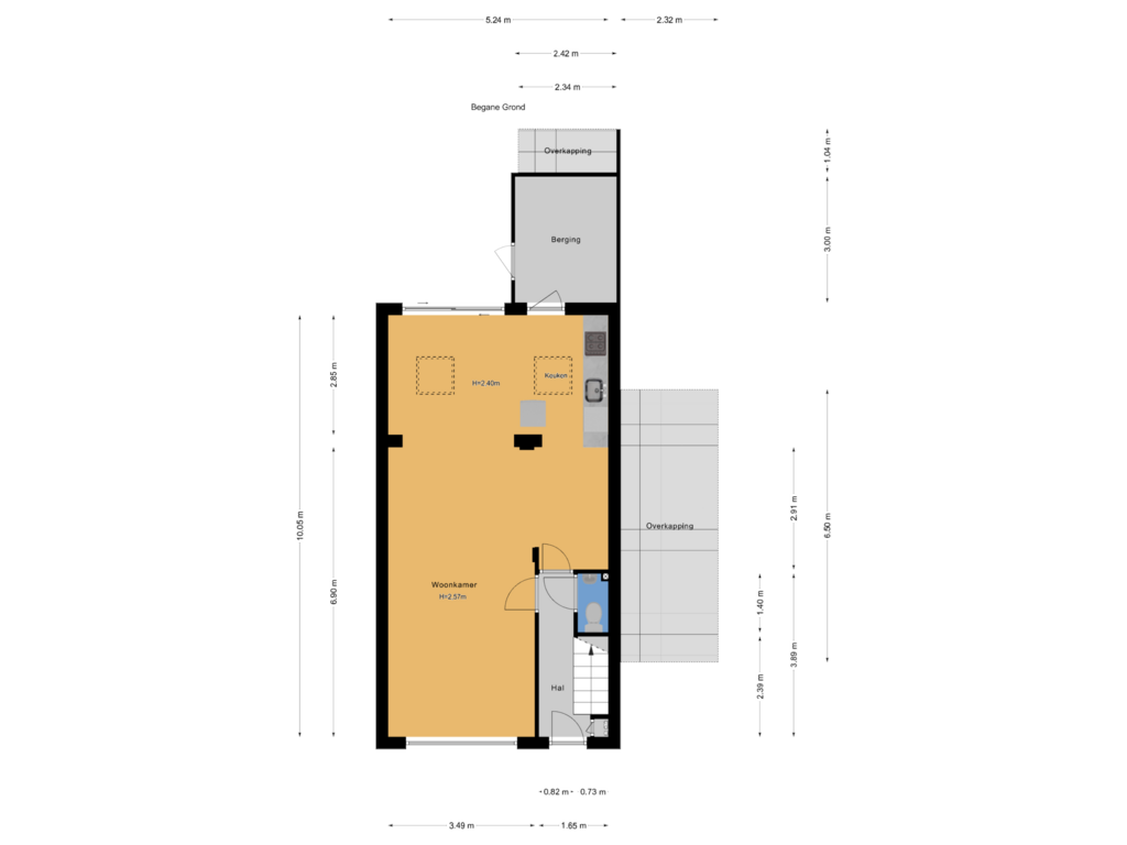 Bekijk plattegrond van Begane Grond van Vossenburchkade 45