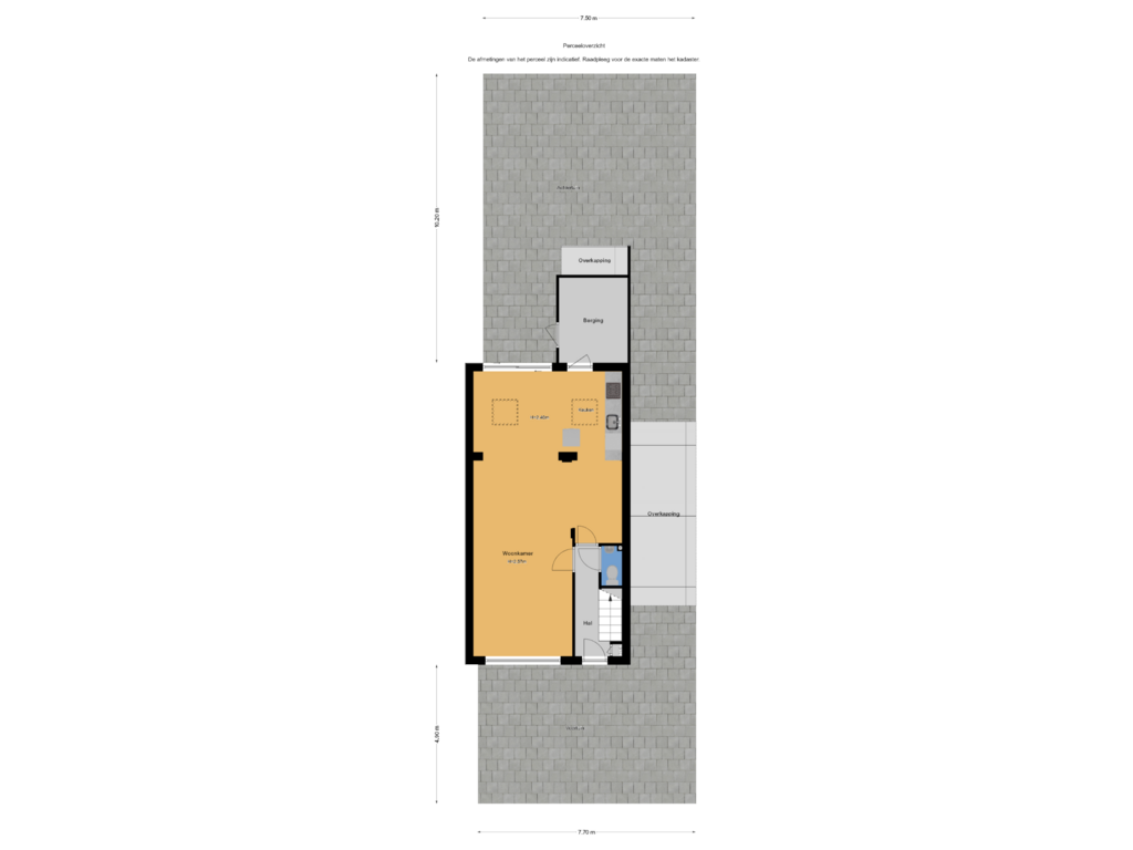 Bekijk plattegrond van Perceeloverzicht van Vossenburchkade 45