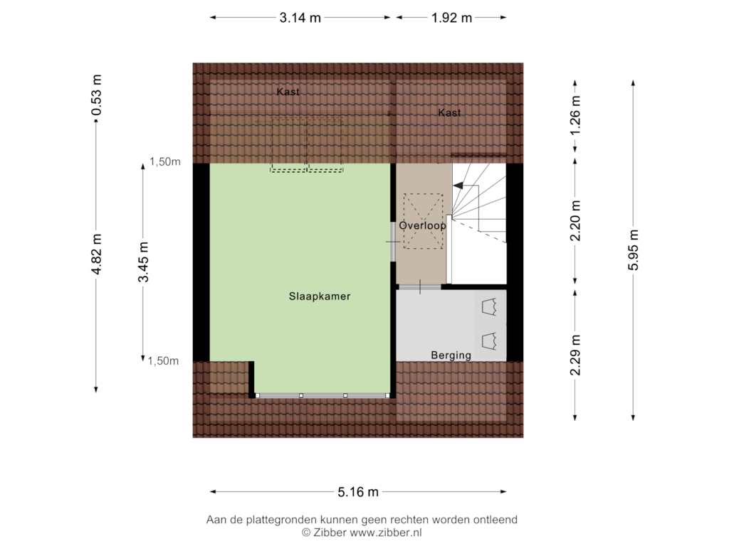 Bekijk plattegrond van Tweede Verdieping van Bandijk 4