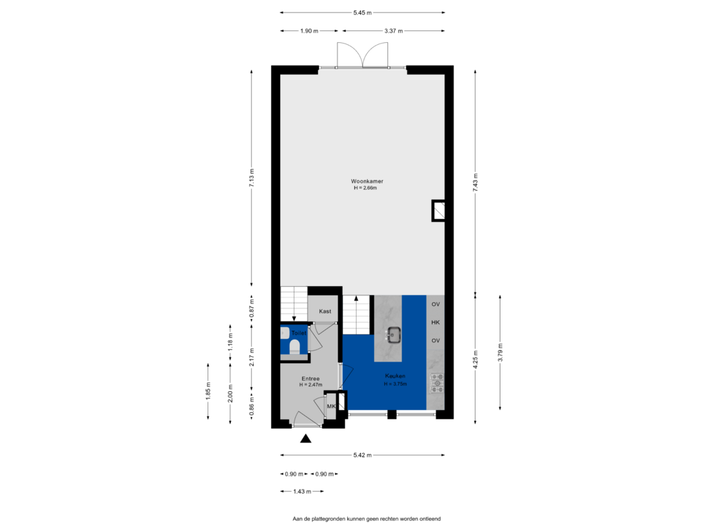 Bekijk plattegrond van Begane grond van Mathenesserdijk 413