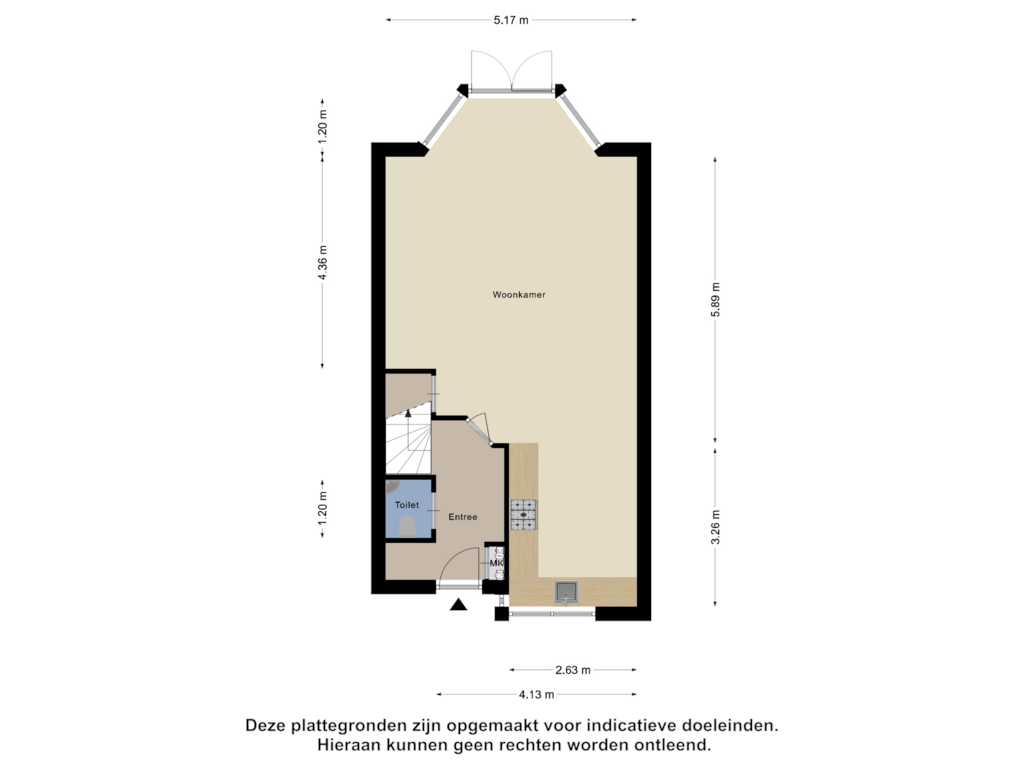 Bekijk plattegrond van Begane Grond van Nachtegaal 5