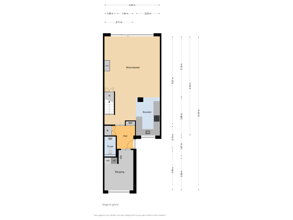 Bekijk plattegrond van Begane grond van Loermanakker 35