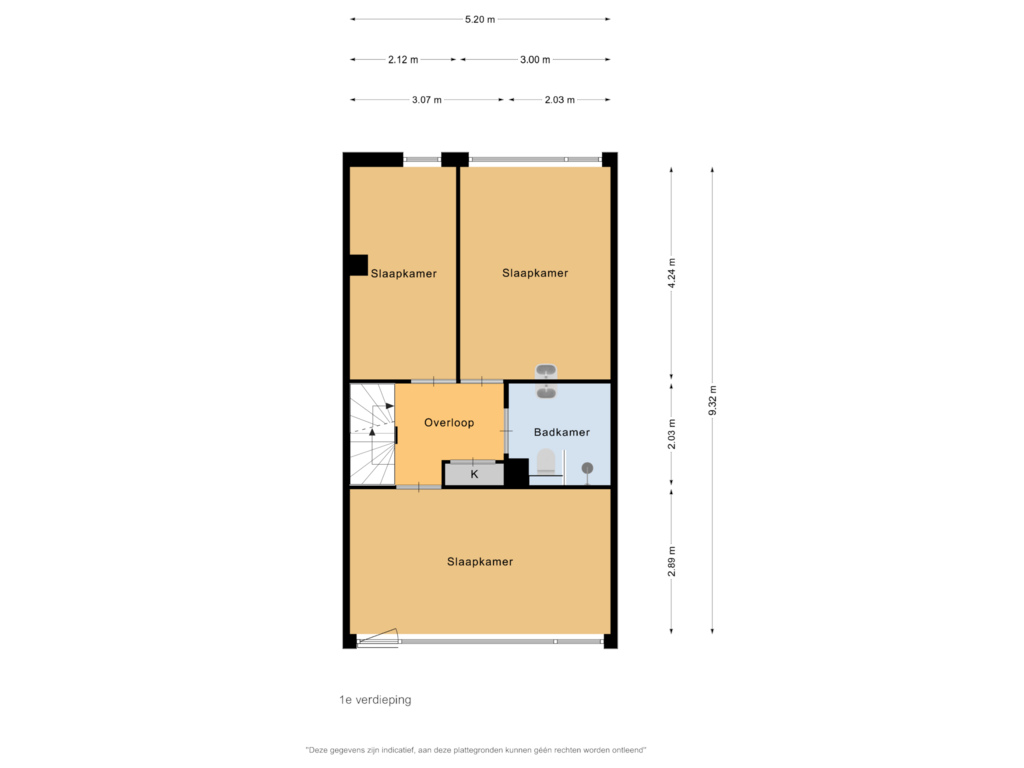 Bekijk plattegrond van 1e verdieping van Loermanakker 35