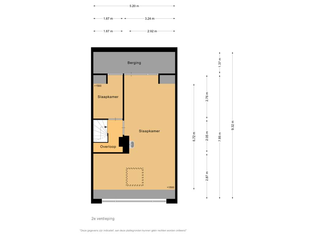 Bekijk plattegrond van 2e verdieping van Loermanakker 35