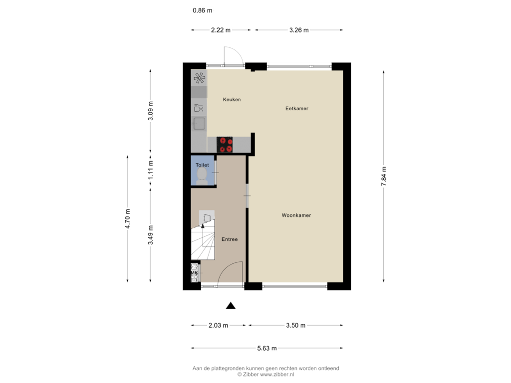 View floorplan of Begane Grond of Schandelerstraat 84