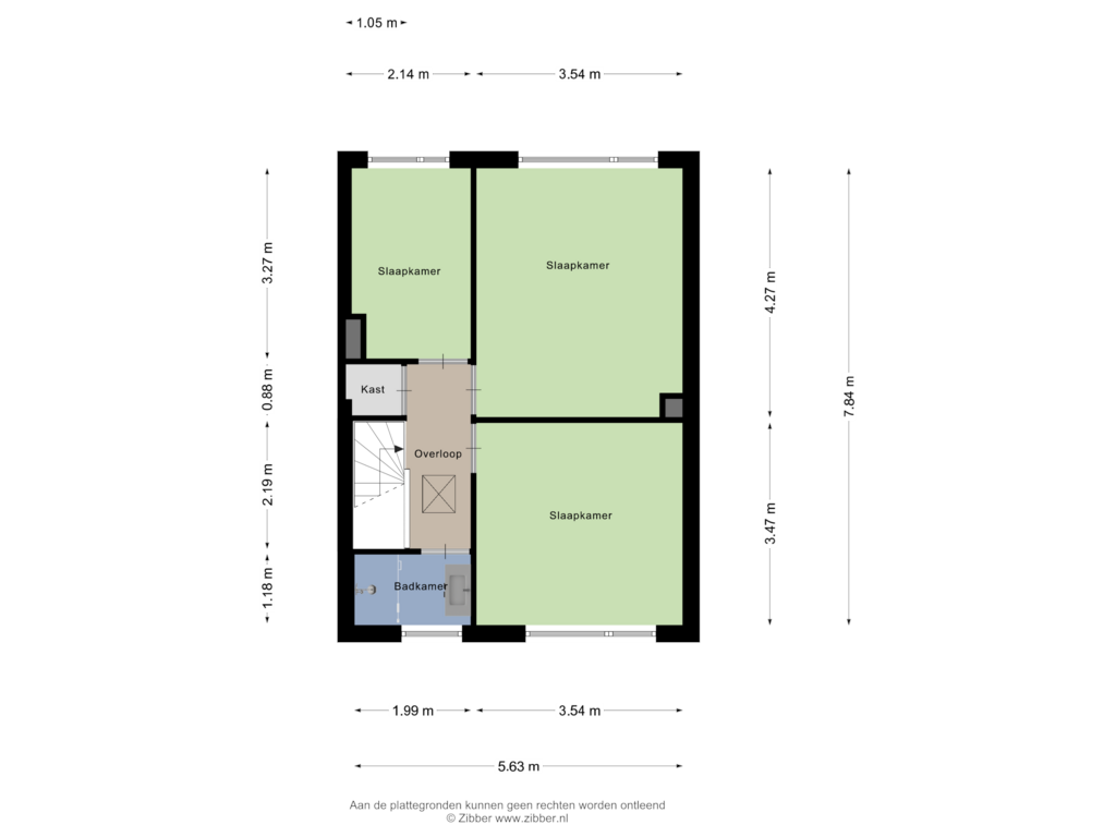 View floorplan of Eerste Verdieping of Schandelerstraat 84