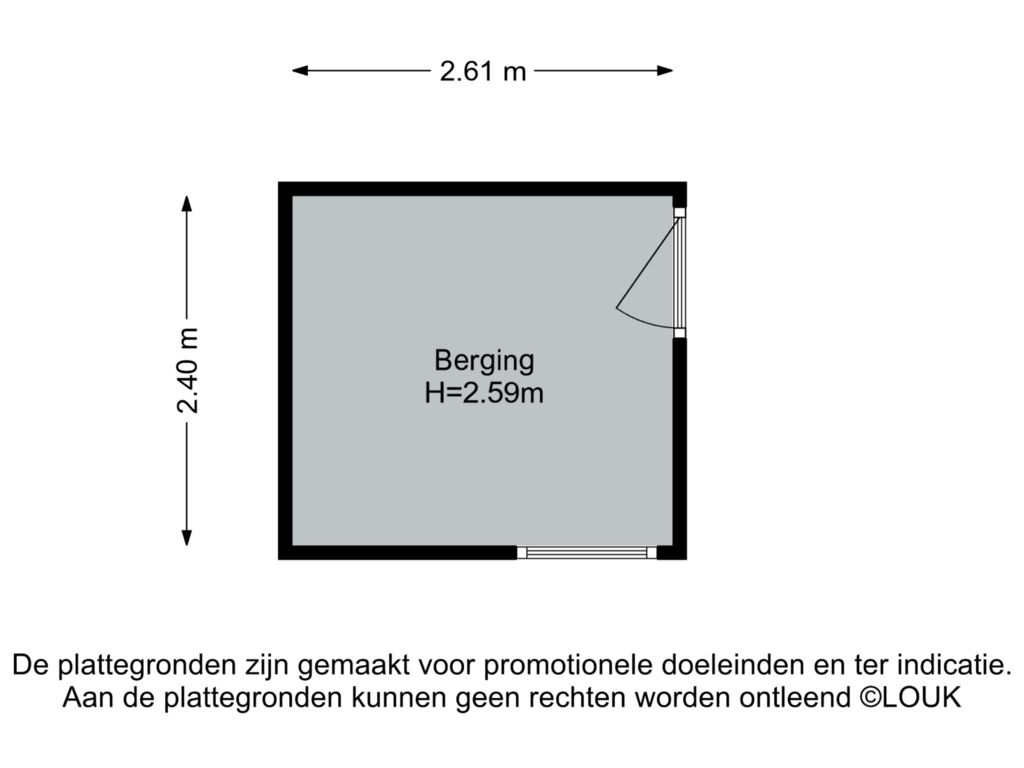 Bekijk plattegrond van Berging van Minister Aalberselaan 80