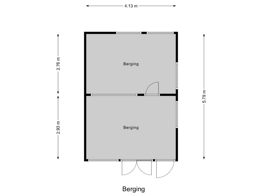 View floorplan of Berging of Stoofdijk 95