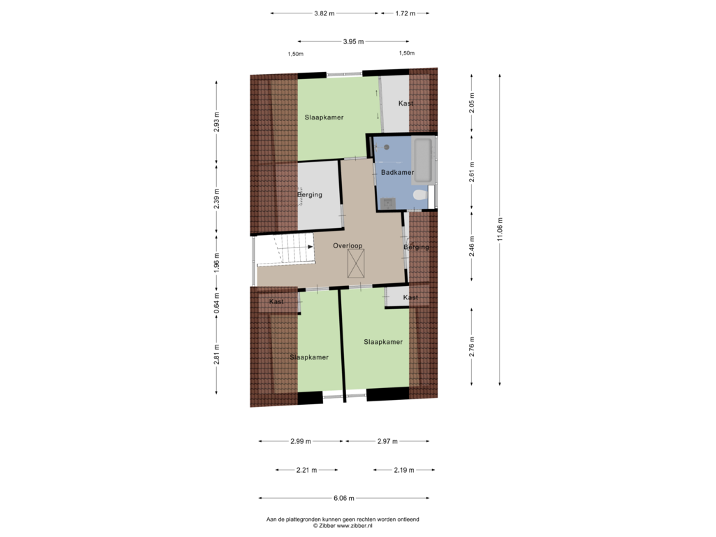 Bekijk plattegrond van Eerste verdieping van Midstrjitte 59