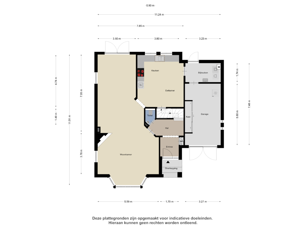 Bekijk plattegrond van Begane Grond van Plevierstraat 15