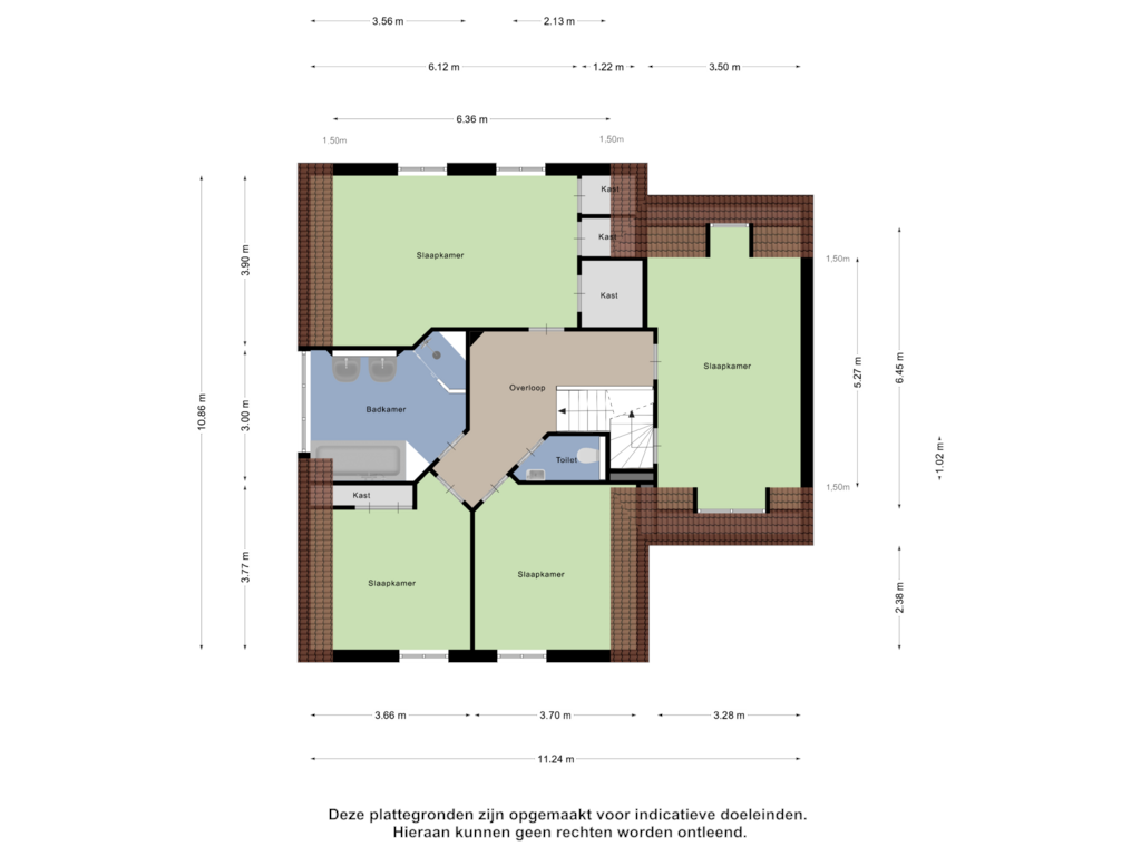 Bekijk plattegrond van Eerste Verdieping van Plevierstraat 15