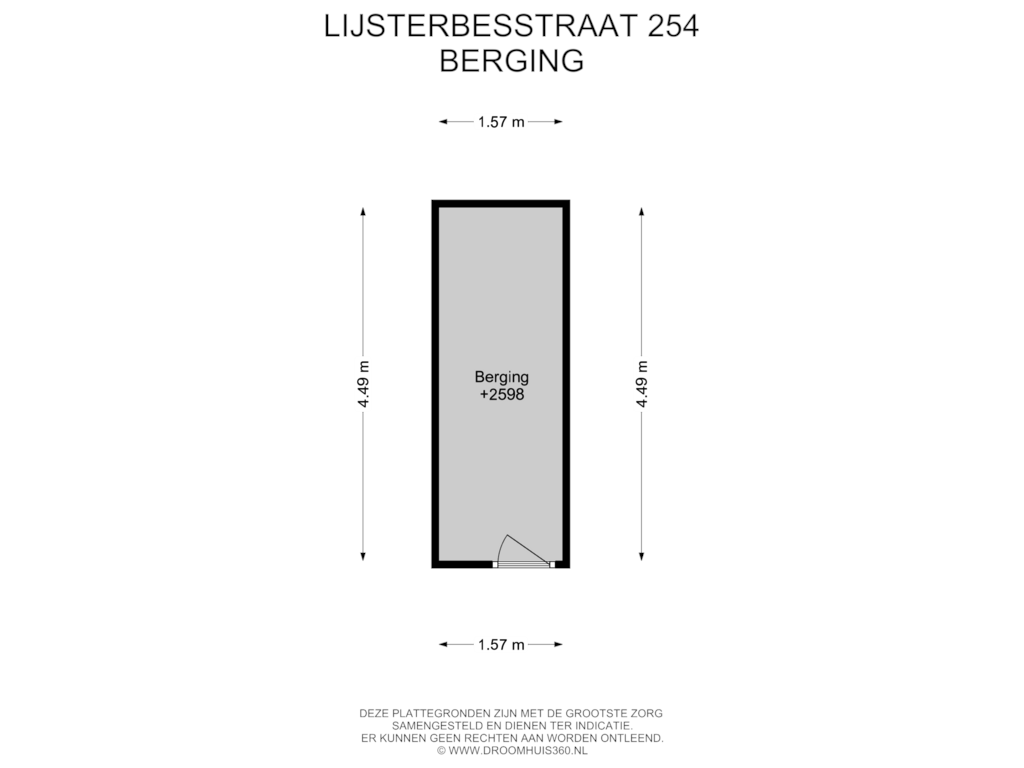 Bekijk plattegrond van Berging van Lijsterbesstraat 254