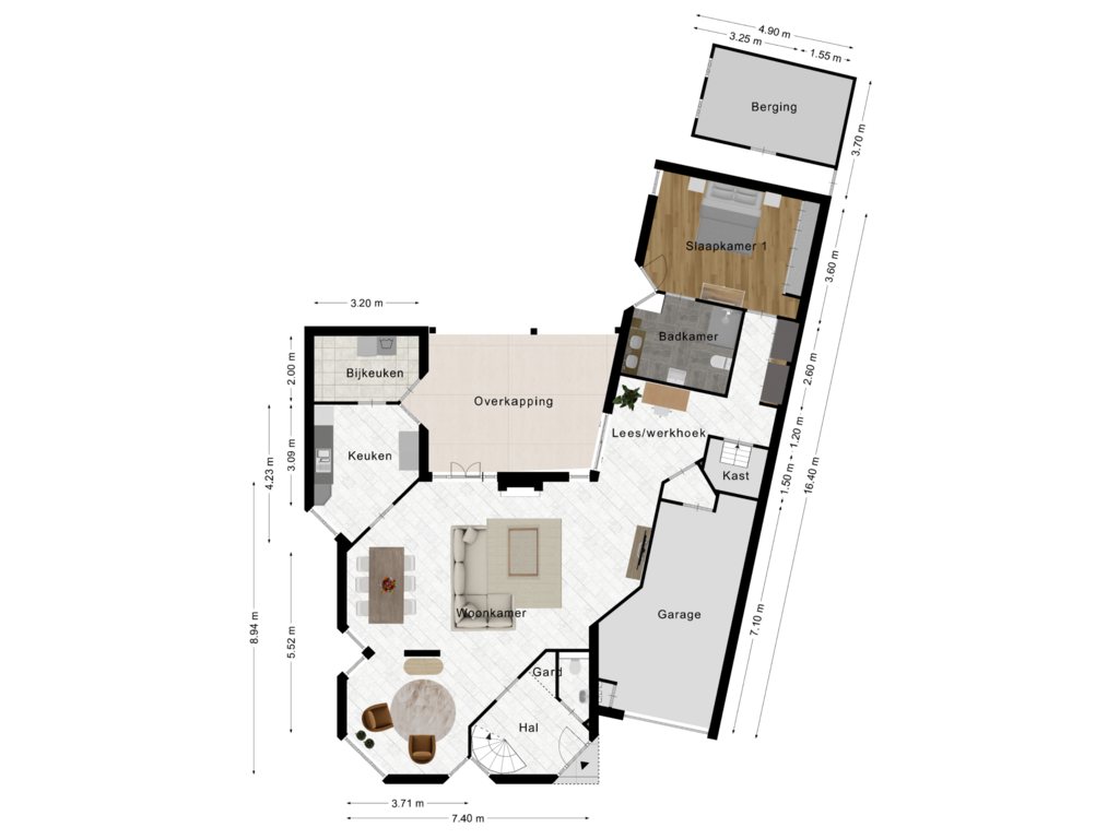 Bekijk plattegrond van Begane grond met berging van Fazantlaan 95