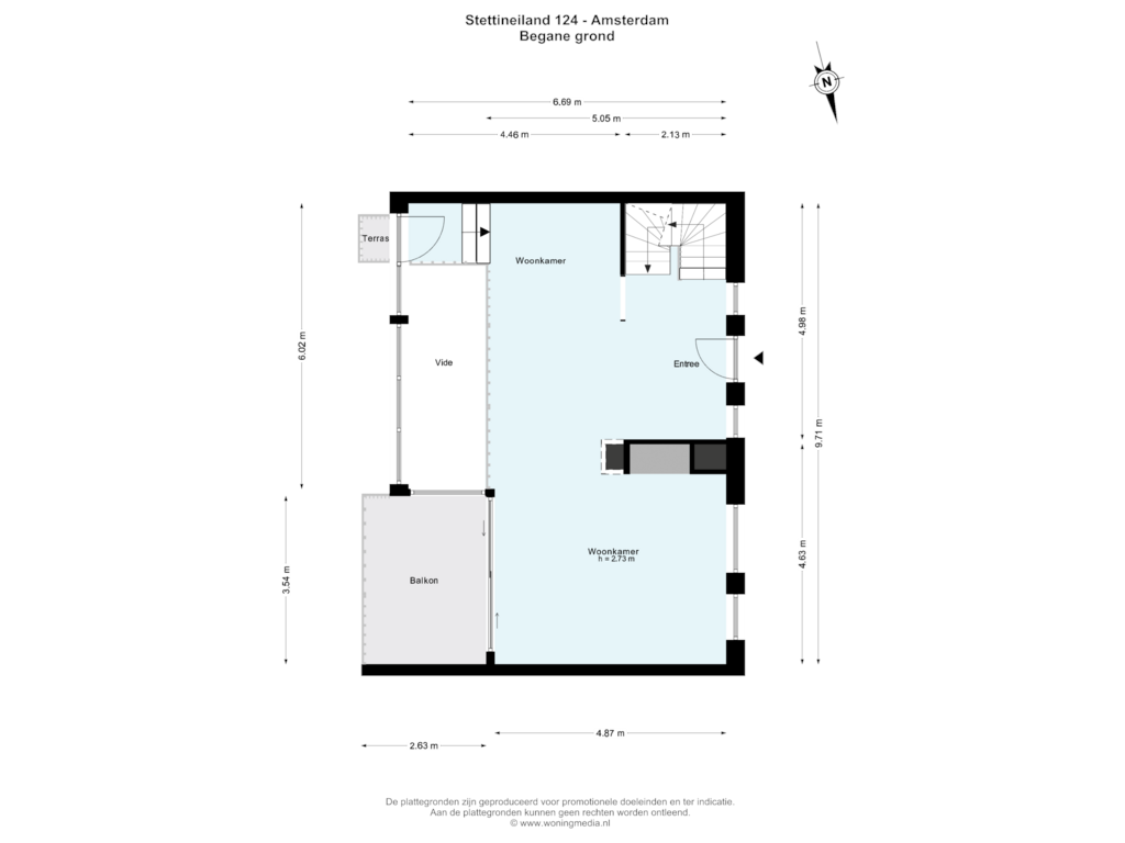 Bekijk plattegrond van Begane grond van Stettineiland 124