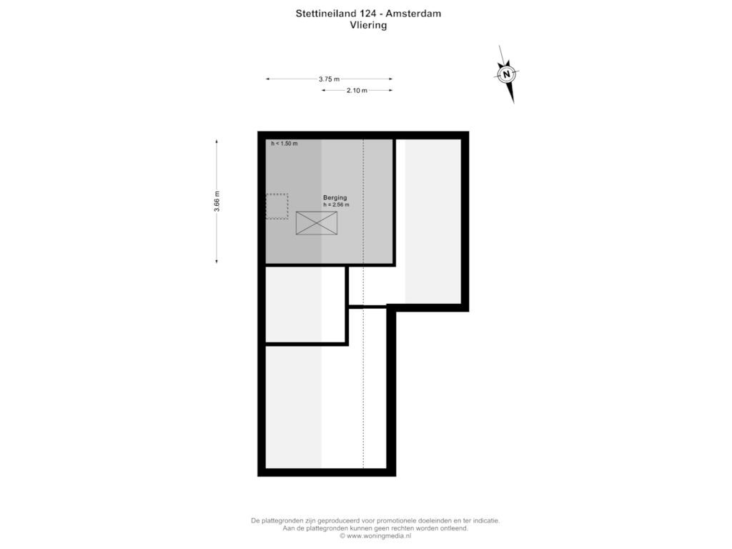 View floorplan of Derde verdieping of Stettineiland 124