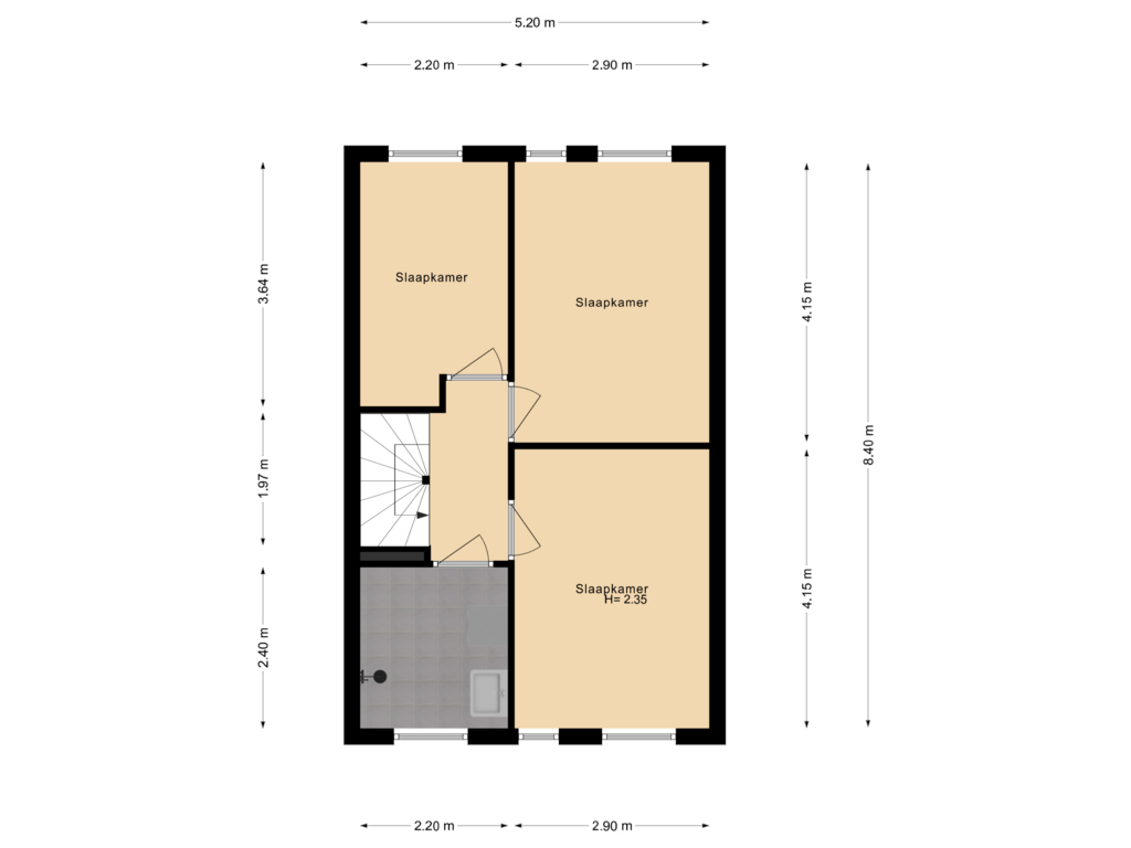 Bekijk plattegrond van Eerste etage van Molensteen 9