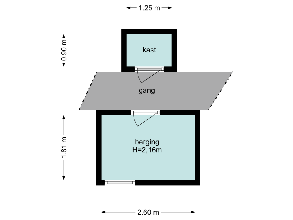 View floorplan of Berging of Rossinilaan 24