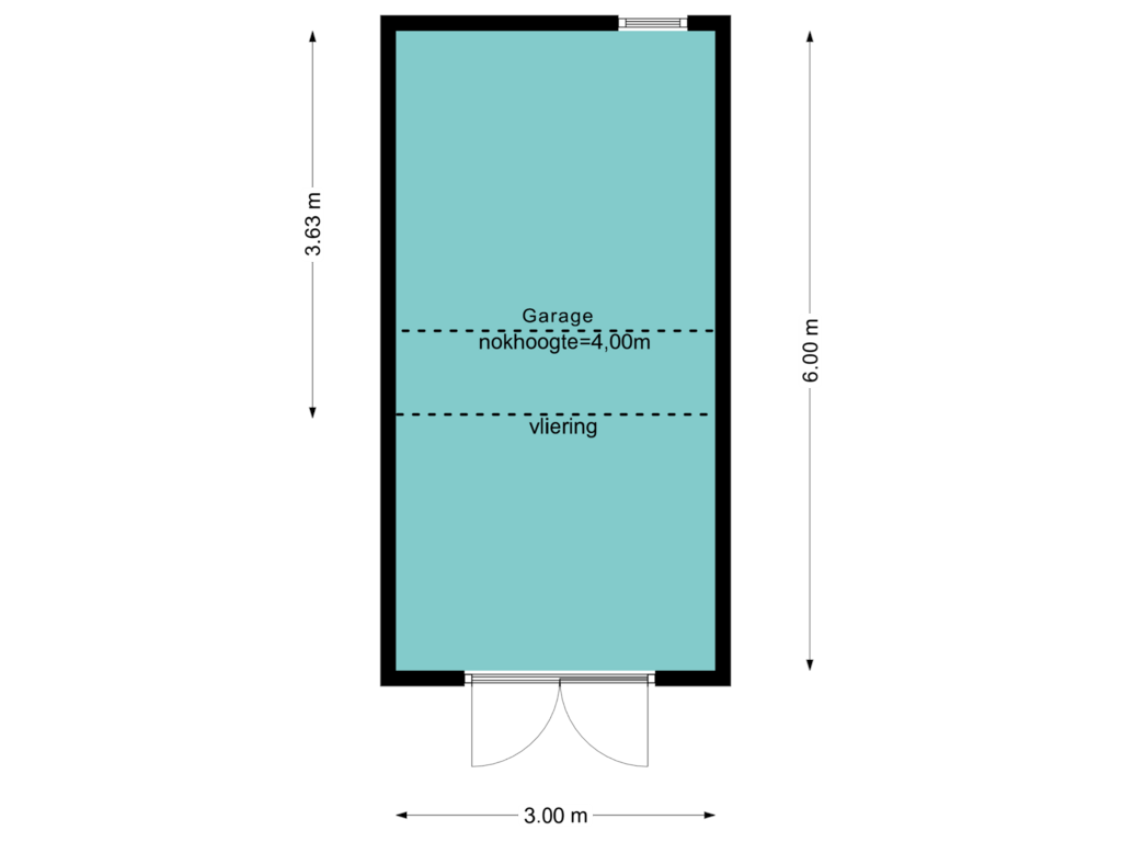 View floorplan of Garage of Rossinilaan 24