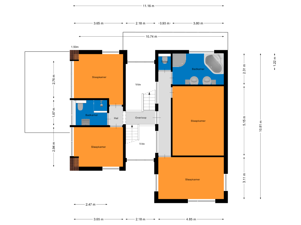 Bekijk plattegrond van Eerste Verdieping van Zuiderpark 26