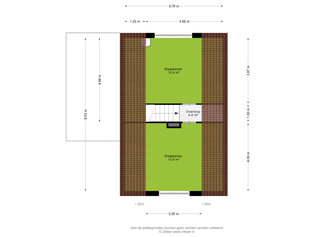 View floorplan of Tweede Verdieping of Dijkstraat 184