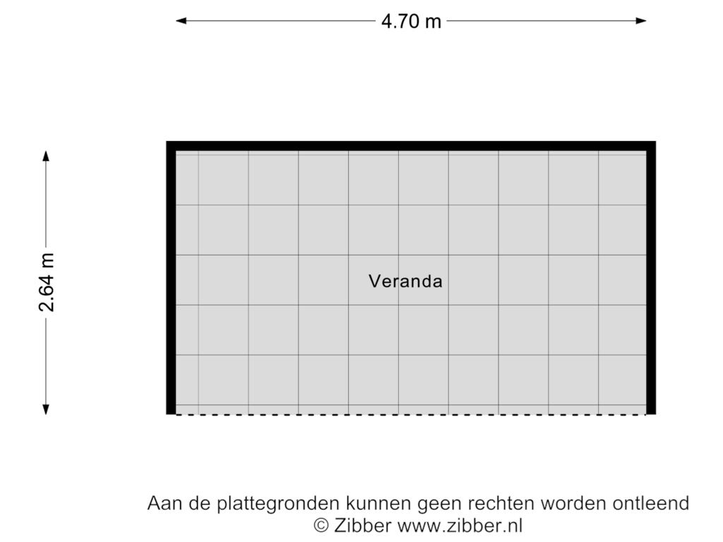 View floorplan of Veranda of Dijkstraat 184