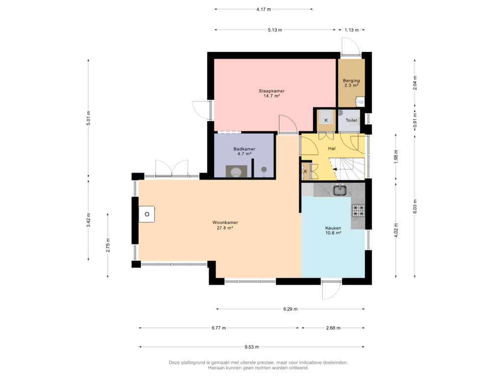 View floorplan of Begane Grond of Koaidyk 6-616