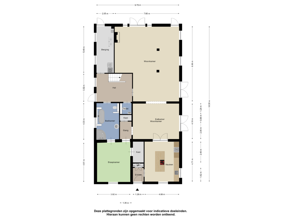 View floorplan of Begane Grond of Dorpsstraat 75