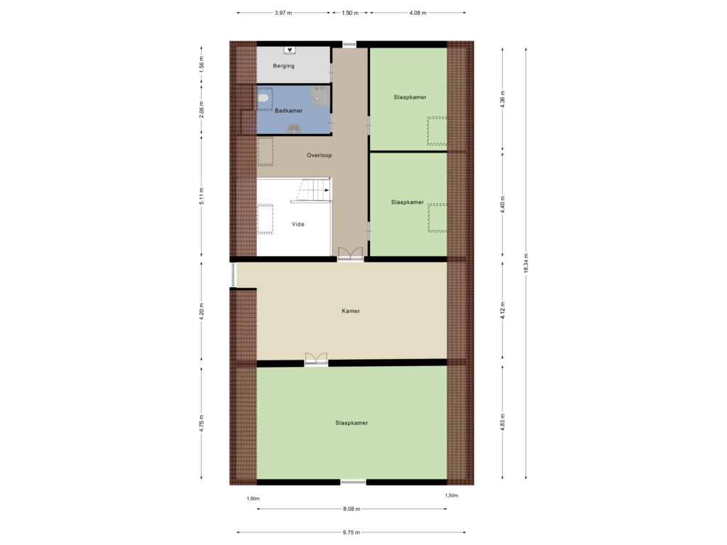 View floorplan of Eerste Verdieping of Dorpsstraat 75