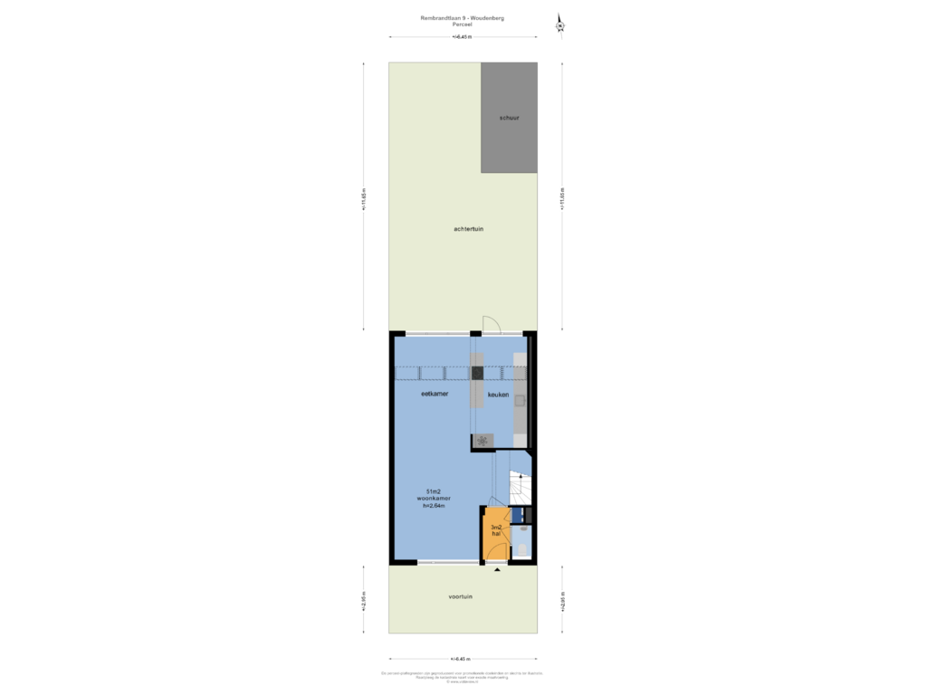 View floorplan of PERCEEL of Rembrandtlaan 9