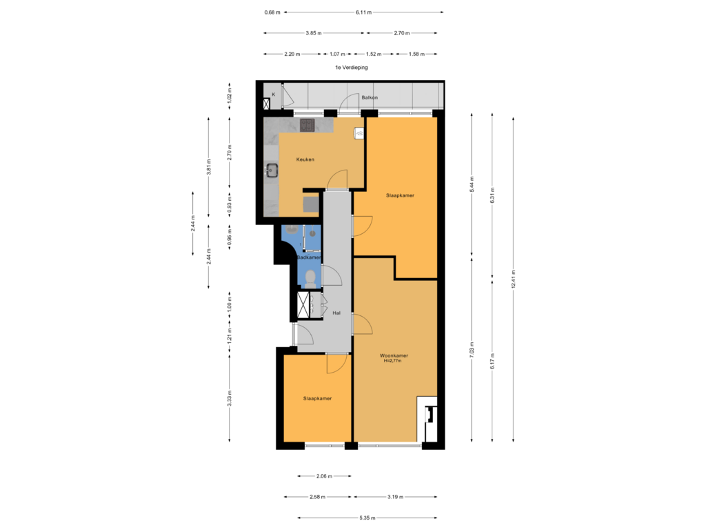 Bekijk plattegrond van 1e Verdieping van van Naeltwijckstraat 219