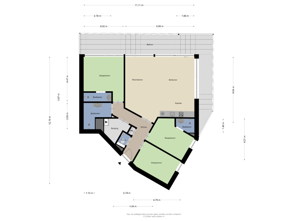 Bekijk plattegrond van Appartement van Lamsoor 67