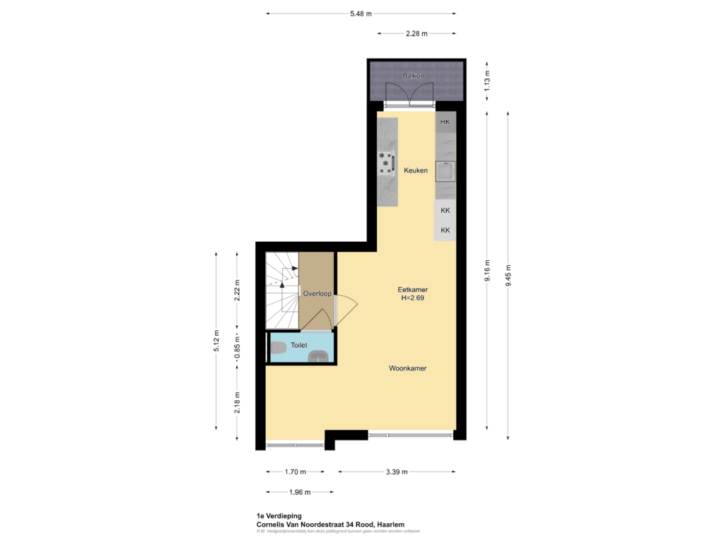 Bekijk plattegrond van 1e Verdieping van Cornelis van Noordestraat 34-RD