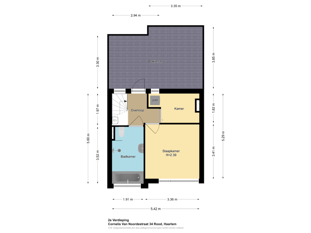 Bekijk plattegrond van 2e Verdieping van Cornelis van Noordestraat 34-RD