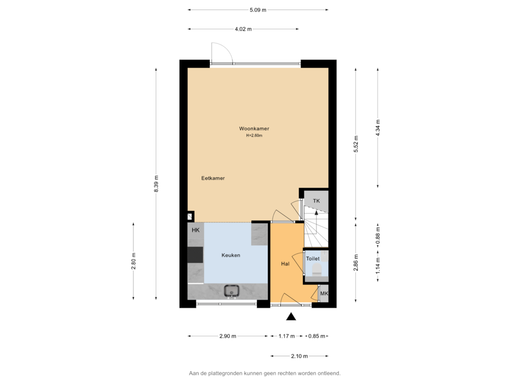 Bekijk plattegrond van Begane grond van Hommelmeent 116