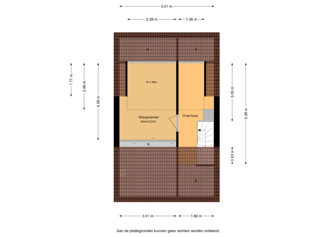 Bekijk plattegrond van 2e verdieping van Hommelmeent 116