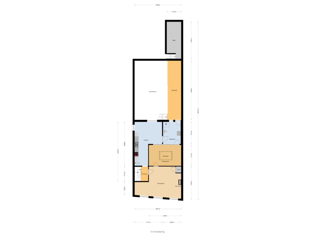 Bekijk plattegrond van 1e Verdieping van Koepoortstraat 13