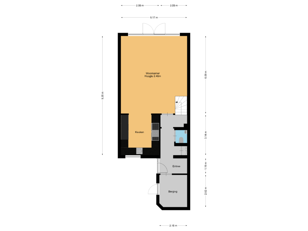 View floorplan of Begane grond of Schoener 112