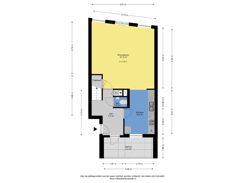 View floorplan of 1e Verdieping of Offemweg 18