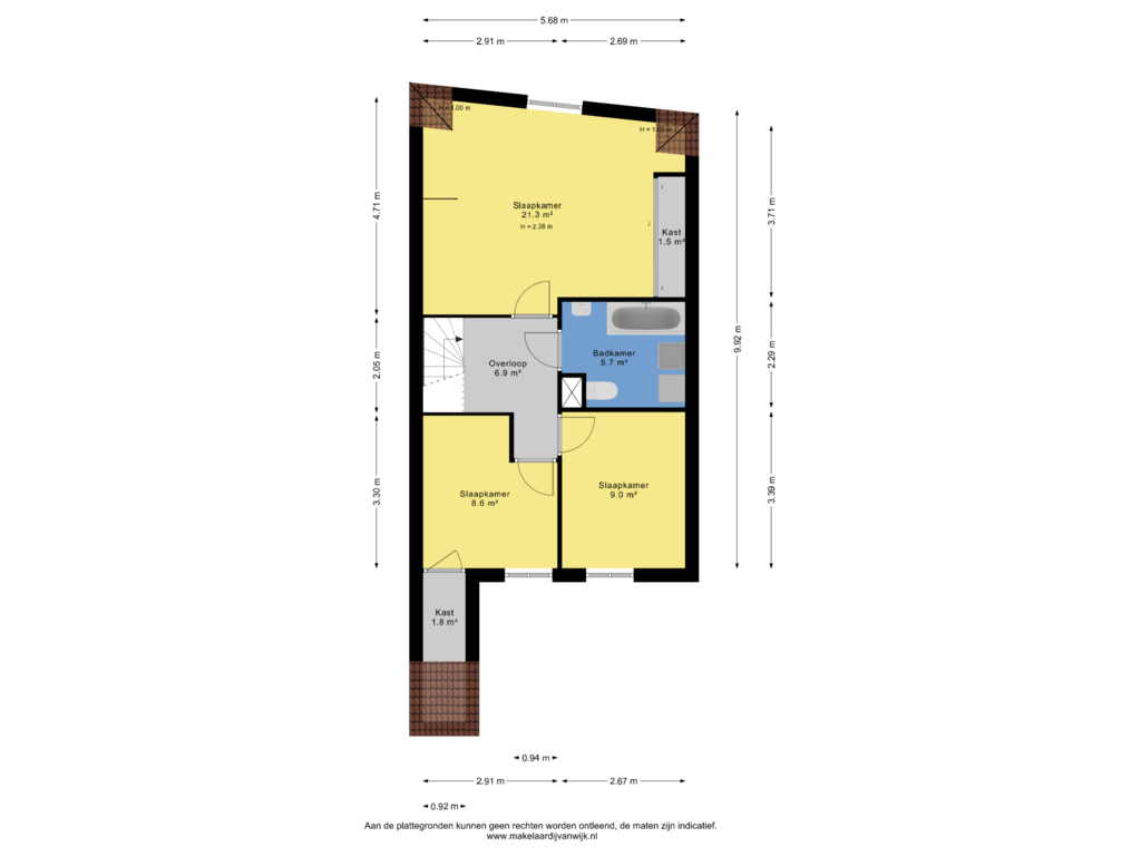 View floorplan of 2e Verdieping of Offemweg 18