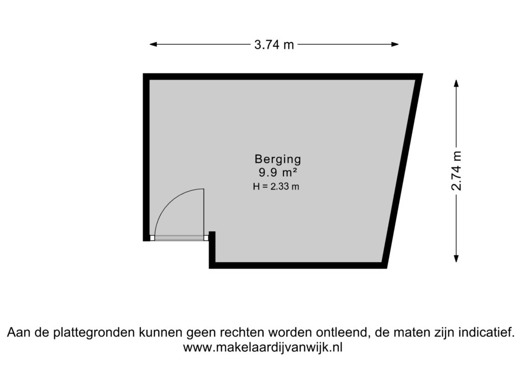 View floorplan of Berging of Offemweg 18