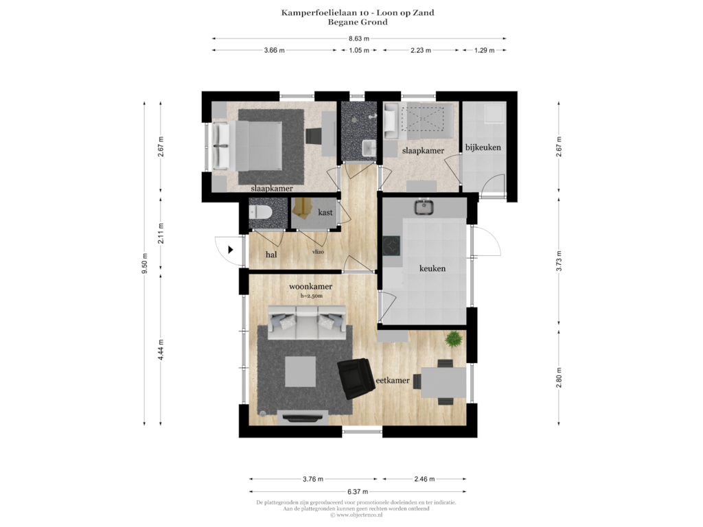 Bekijk plattegrond van BEGANE GROND van Kamperfoelielaan 10