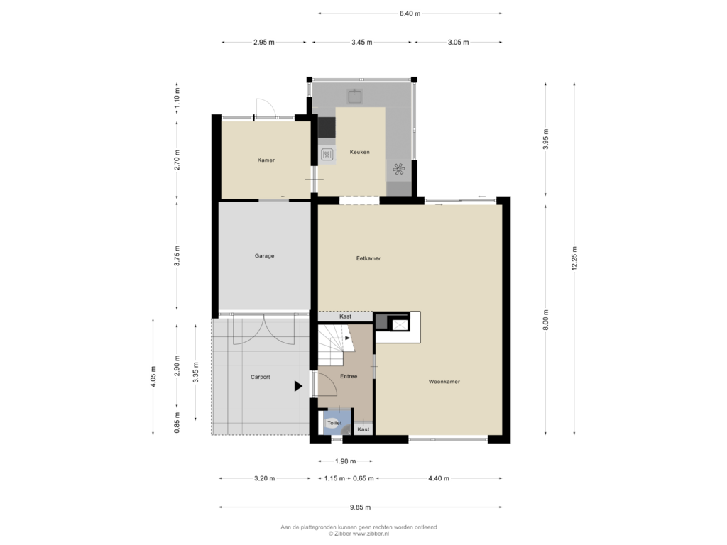 View floorplan of Begane Grond of Langenakker 27