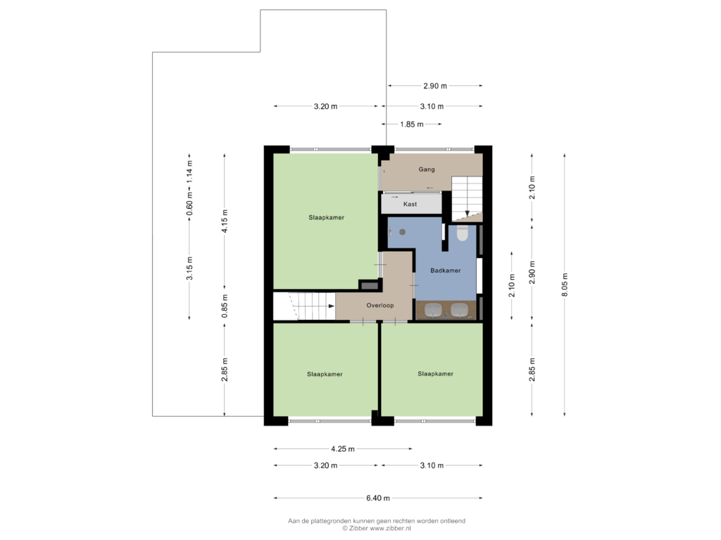 View floorplan of Eerste Verdieping of Langenakker 27